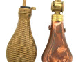 2 poires à poudre noire XIXe dont une av