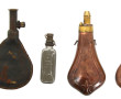 4 poire à poudre noire XIXe