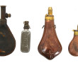 4 poire à poudre noire XIXe