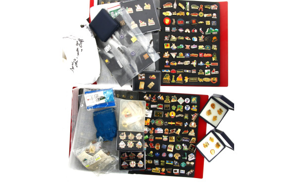 Collection de PIN'S dans trois classeurs