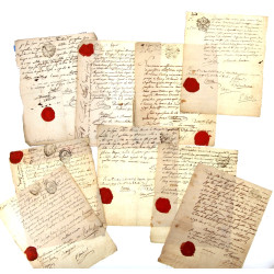 Lot de documents manuscrits (rôles fisca