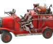 Camion de pompier en tôle L. 40 cm