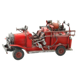 Camion de pompier en tôle L. 40 cm