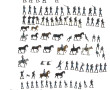 Figurines militaires en plomb peintes pé