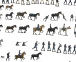 Figurines militaires en plomb peintes pé