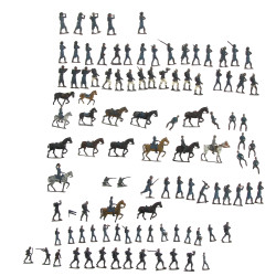 Figurines militaires en plomb peintes pé