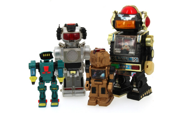 Lot de 4 robots vintages en l'état