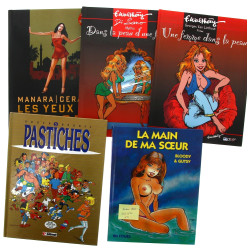Lot de 5 BD adultes dont un dédicacé ave