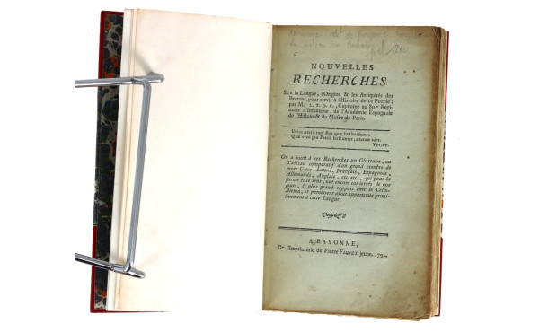 "Nouvelles recherches sur la langue, l'o