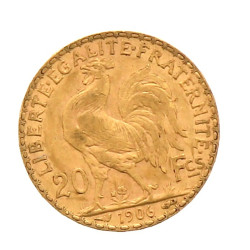 Pièce de 20 F or (non visible- stockée e