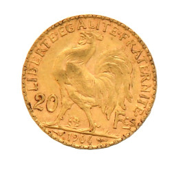 Pièce de 20 F or (non visible- stockée e