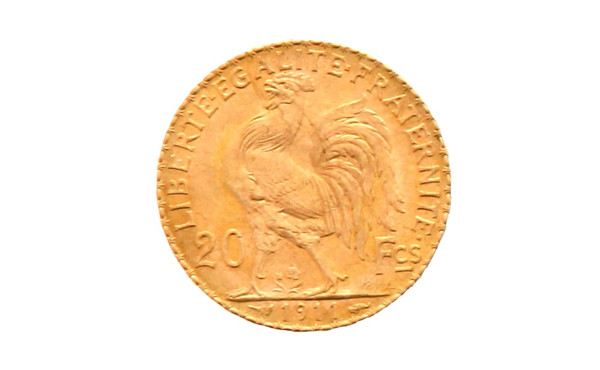 Pièce de 20 F or (non visible- stockée e