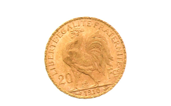 Pièce de 20 F or (non visible- stockée e