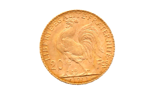 Pièce de 20 F or (non visible- stockée e