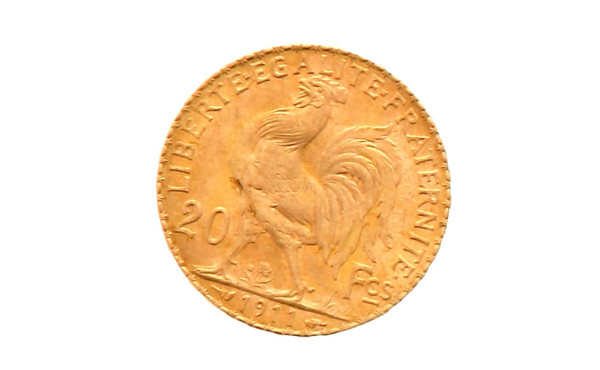 Pièce de 20 F or (non visible- stockée e
