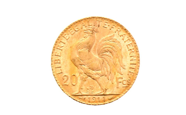 Pièce de 20 F or (non visible- stockée e