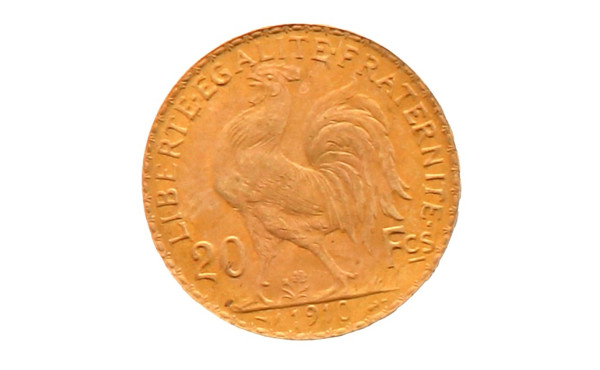 Pièce de 20 F or (non visible- stockée e