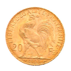 Pièce de 20 F or (non visible- stockée e