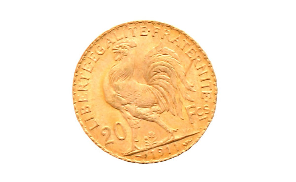 Pièce de 20 F or (non visible- stockée e