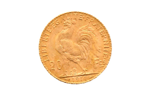 Pièce de 20 F or (non visible- stockée e
