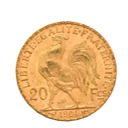 Pièce de 20 F or (non visible- stockée e