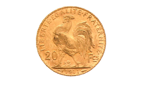 Pièce de 20 F or (non visible- stockée e