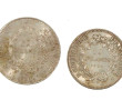 Lot de 2 pièces en argent : une 50 F et 