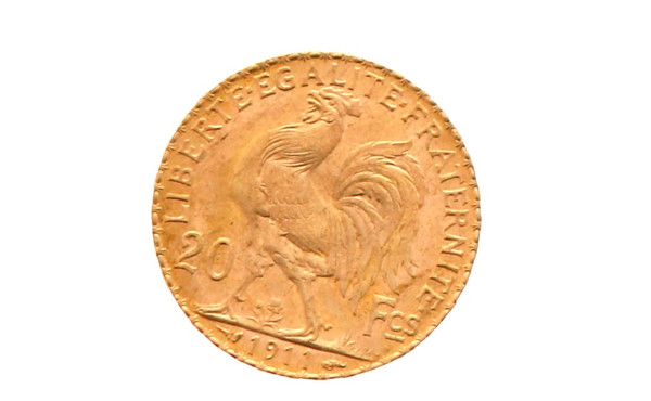 Pièce de 20 F or (non visible- stockée e