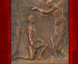 Lot de 2 médailles en bronze : 1) Pierre