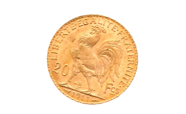 Pièce de 20 F or (non visible- stockée e