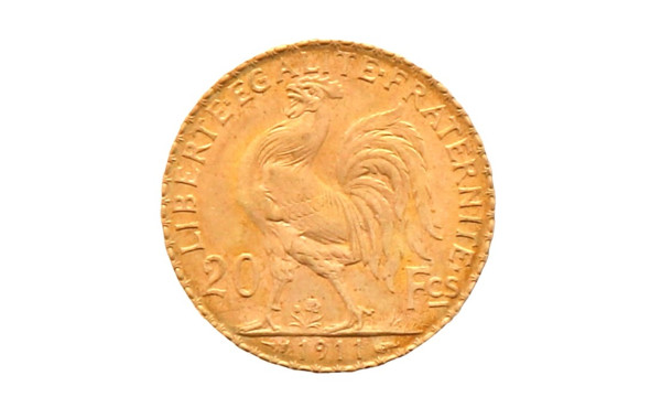 Pièce de 20 F or (non visible- stockée e