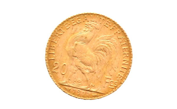 Pièce de 20 F or (non visible- stockée e