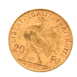 Pièce de 20 F or (non visible- stockée e