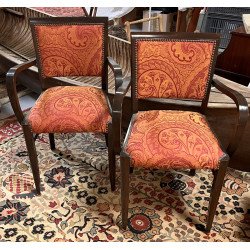 Paire de fauteuils bridge, recouverts d'
