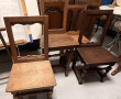 4 chaises anciennes de Lorraine en bois,