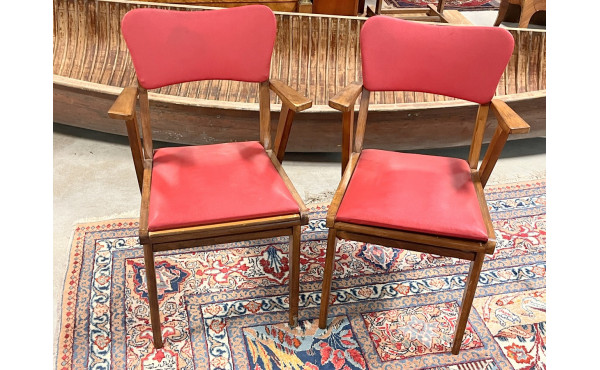 Paire de fauteuils années 50/60 en bois 