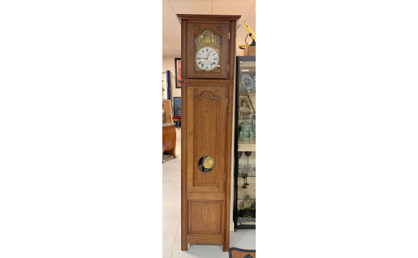 Horloge de parquet bretonne, cadran émai