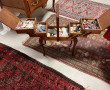 Travailleuse vintage en bois, garnie de 