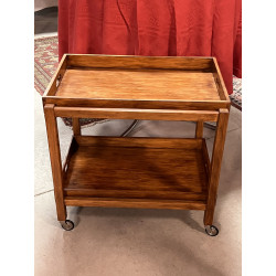 Desserte roulante en bois avec 2 plateau