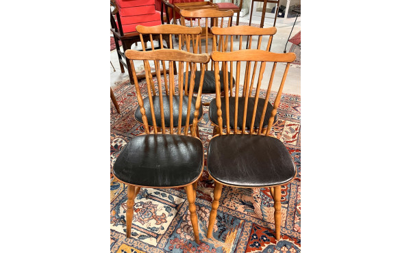 5 chaises style chaises américaines, dos