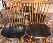 5 chaises style chaises américaines, dos