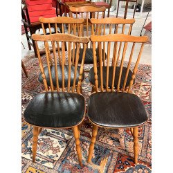 5 chaises style chaises américaines, dos