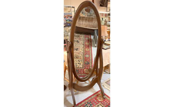 Miroir psychée en chataigner H. 180 x P.