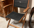Fauteuil pliant en bois exotique et toil