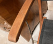 Fauteuil pliant en bois exotique et toil