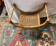 Fauteuil style curule à fond canné, trav