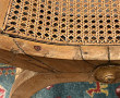Fauteuil style curule à fond canné, trav
