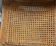 Fauteuil style curule à fond canné, trav