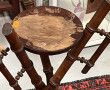 Fauteuil style curule à fond canné, trav