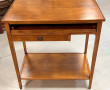 Table bureau en bois fruitier ouvrant à 